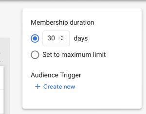 Step 5: Specify audience duration
