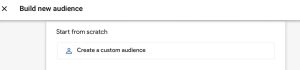 Step 3: To create a new audience, click the New audience button.

