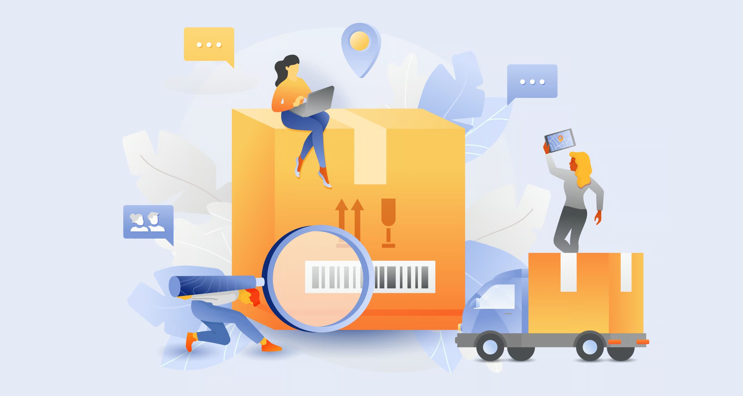 چند بسته پستی و ماشین اداره پست-post-delivery